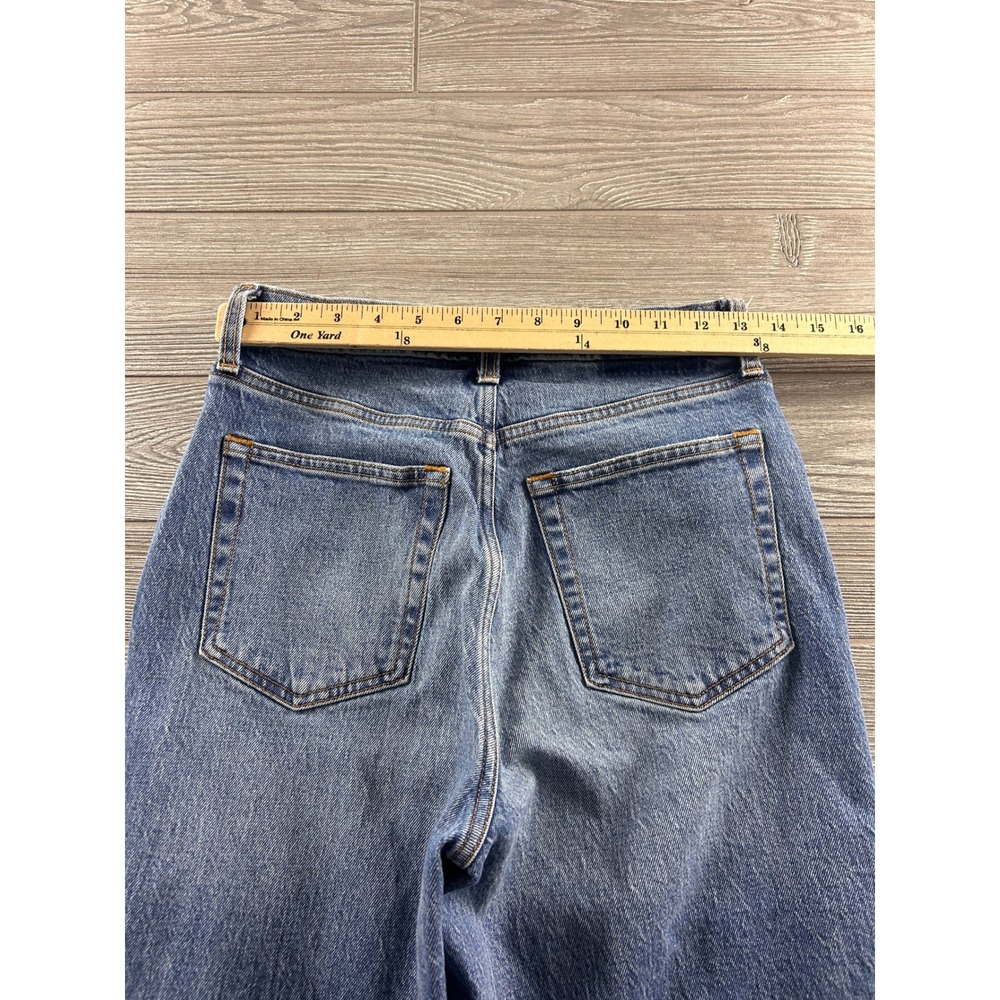 Abercrombie & Fitch The 90s Relaxed Jean Ultra High Rise Distressed Blue 28/6R - Picture 4 of 8